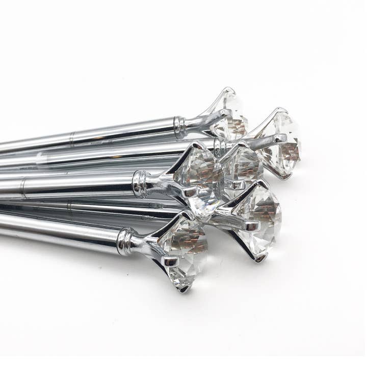 SNIFTY – wholesale Pen – GOAL DIGGER DIAMOND PEN - SILVER - SET OF 6