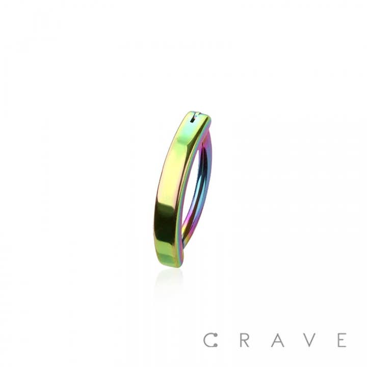 CRAVE - Vendita all'ingrosso Catena per viso/corpo - ANELLO DA OMBELICO RAIL CLICKER IN ACCIAIO CHIRURGICO 316L1