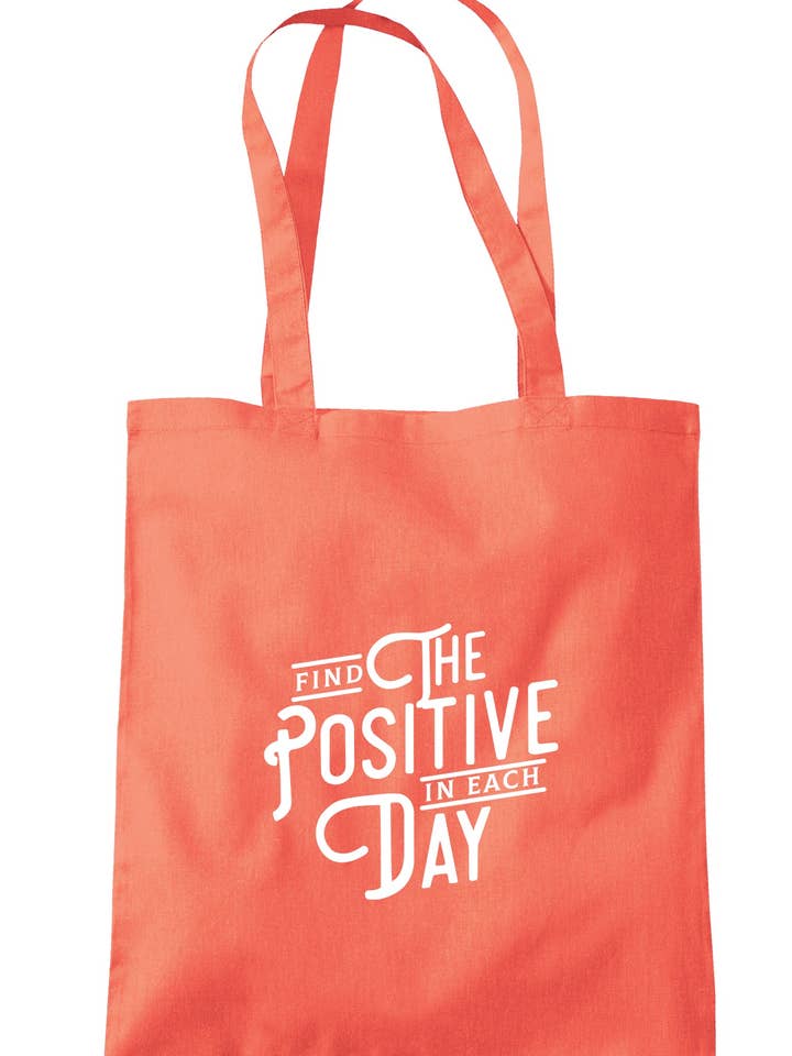 Vind het positieve in elke dag draagtas K2745 voor wholesale door Illustrated Identity