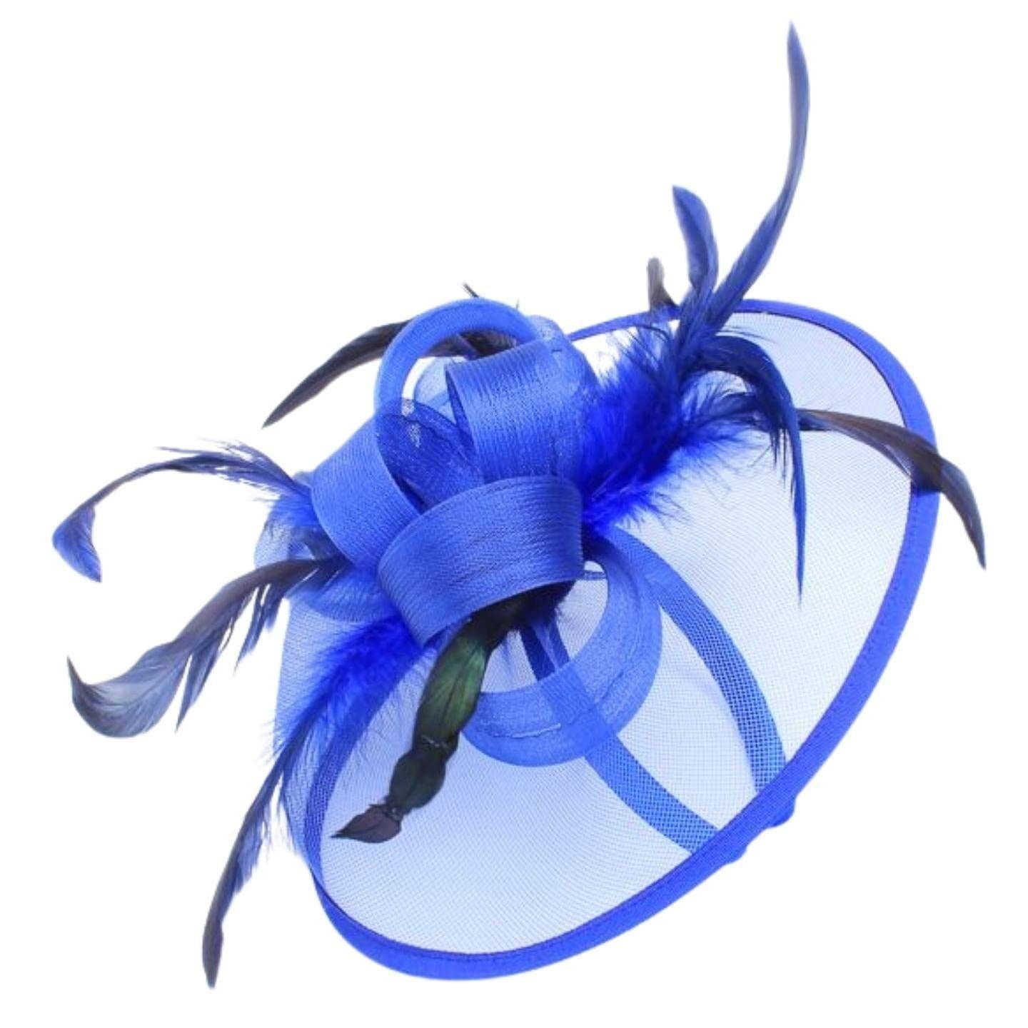 Topkids Accessories - Wholesale Fascinator Hat - Women's - Large Fascinator Headband Hair Band Feather Fascinator Hats Looped Net Wedding Hats Bridal Hats Cocktail Hats Royal Ascot Hats On Aliceband for Women, Ladies, Girls12