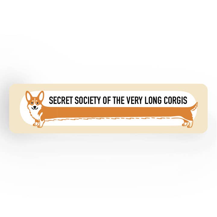 Secret Society of the Very Long Corgis Bookmark for wholesale by Bewilderment