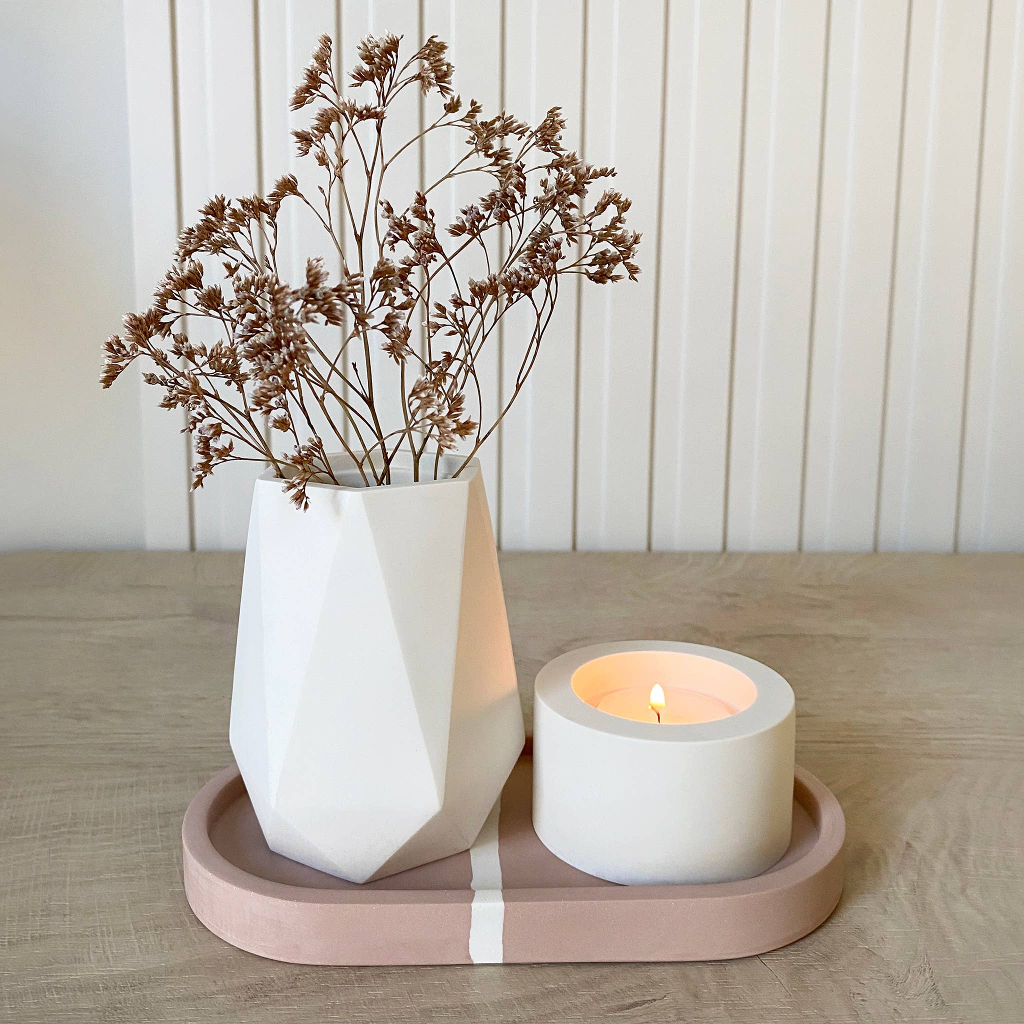 Sart Craft - Wholesale Candle Holder - SART CRAFT cylinder shape tealight holder White 4x7cm6