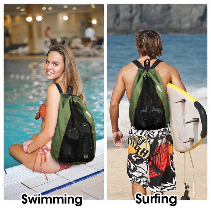 wandf - Wholesale Backpack – Unisex - Mesh Drawstring Backpack for Swimming Beach Backpack40