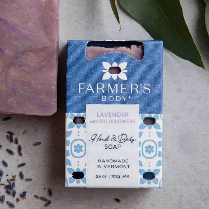 Lavender with Wildflowers Bar Soap for wholesale by Farmer's Body