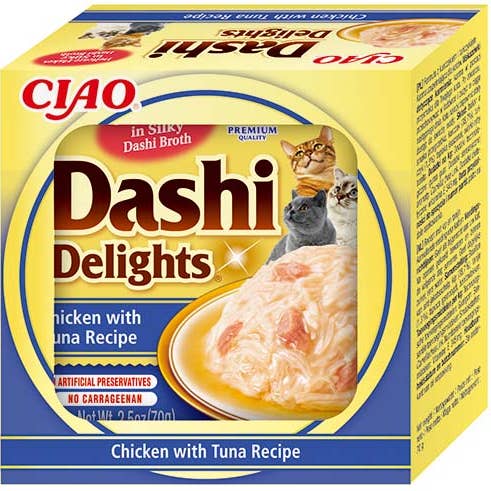 Finest Petfoods - Wholesale Pet Food - Cat - CIAO Dashi Delights Cat Chicken with tuna recipe