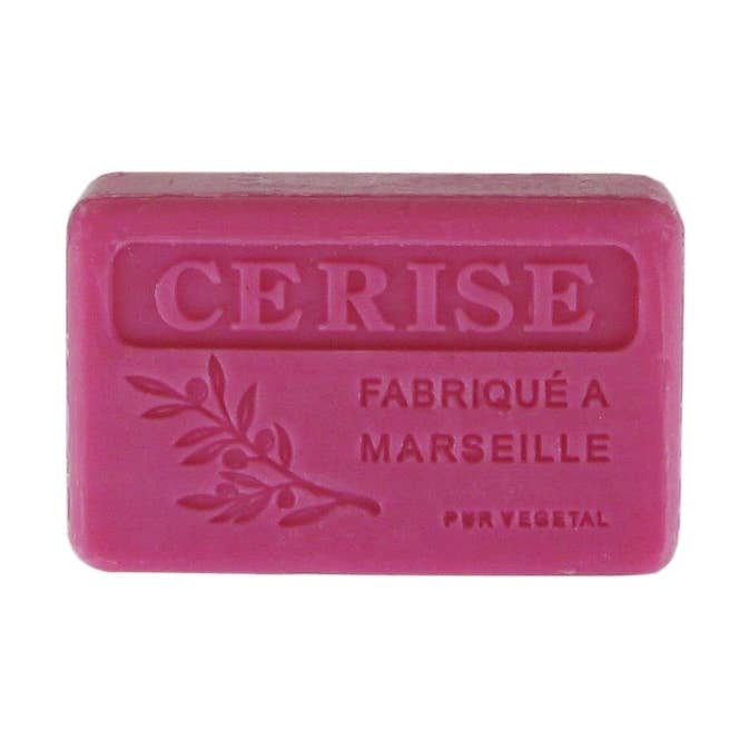 Marseille-Seife 125 g – Duft Kirsche (Savon de Marseille) für den Großhandel von FAIRSAVONT eG.