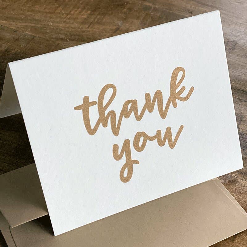 Stack Paper Press - Wholesale Thank You Card - Thank You Card Set - Gold3