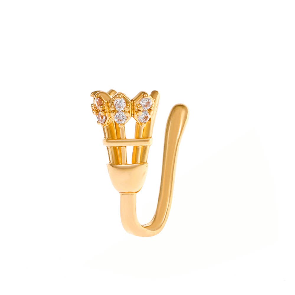 SALINA TRADING INC - Wholesale Neusring - U-vorm Ster Hart Kroon Niet-piercing Neusring80