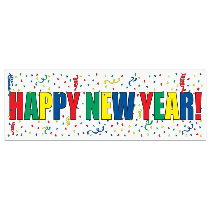 Happy New Year Sign Banner for wholesale by Beistle