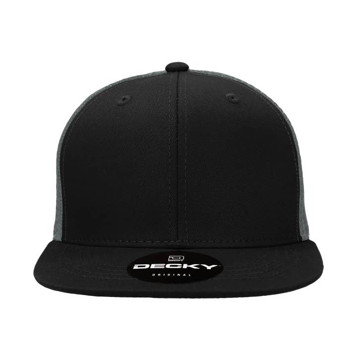 The Park Wholesale - Wholesale Trucker hat – Unisex - Decky 1052 - Blank 6 Panel Trucker Hat, Flat Bill Snapback - 105217