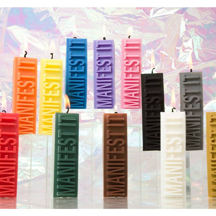 Manifest It With Aries Babe - Wholesale Tea Light Candles - Spiritual candles, chakra candles, candles with crystals