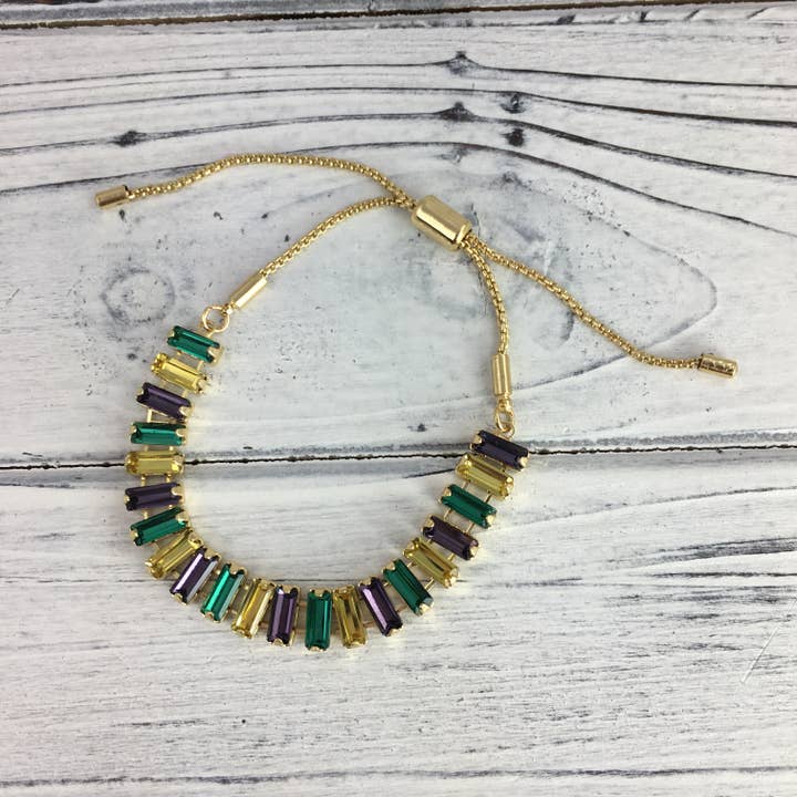 Mardi Gras Stone Bracelet for wholesale by SongLily