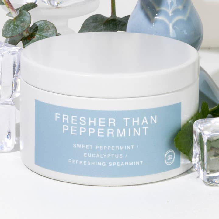 Fresher Than Peppermint Metal Tin for wholesale by Blank Mason
