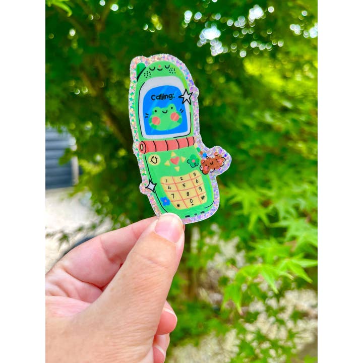 Bloemkolie - Wholesale Sticker - Frog Flip Phone vinyl Sticker Waterproof and Dishwasher safe1