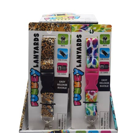 Novelty Brands - Wholesale Retailer Display - Accessories - Keychain Lanyard with Detachable Clip- 12 Piece Display