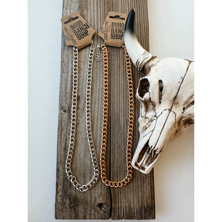 Boho Ranch Shop - Wholesale Pendant/Charm Necklace - Chain Necklace - Matte Gold | Burnished SilverÂ