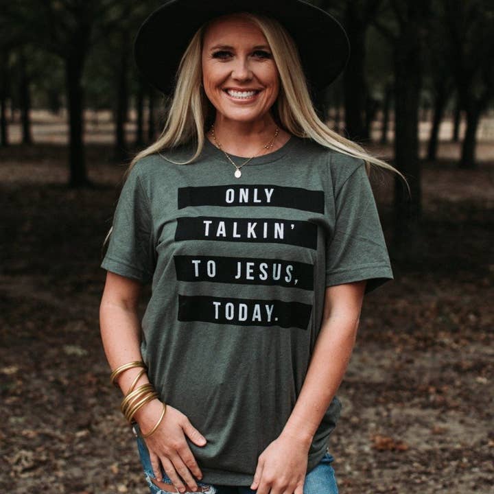 Only Talkin' to Jesus Today | Women's T-Shirt | Ruby’s Rubbish® for wholesale by Ruby’s Rubbish