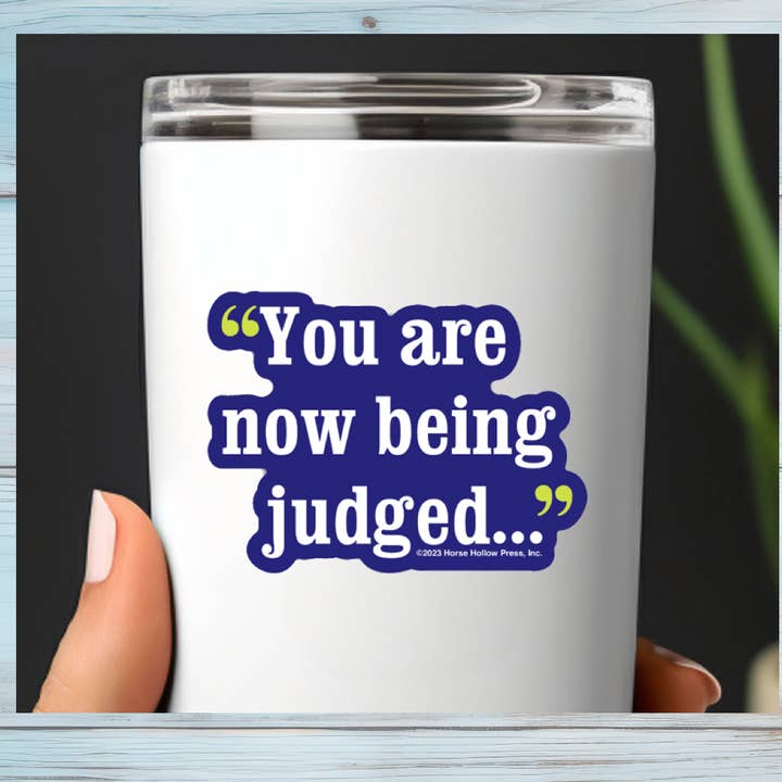 3" Tumbler Horse Sticker / You're being Judged / WATERPROOF
for wholesale by Horse Hollow Press