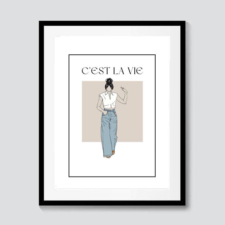 C’est La Vie A4 Konsttryck för wholesale av STETCH