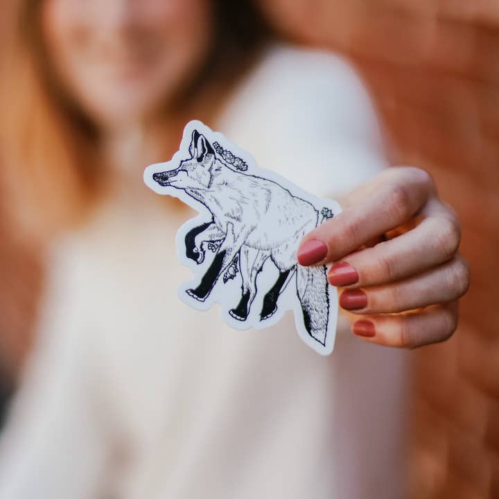 Floral Fox 4 x 4 gestanzte Aufkleber für den Großhandel von Julie Annette Studios