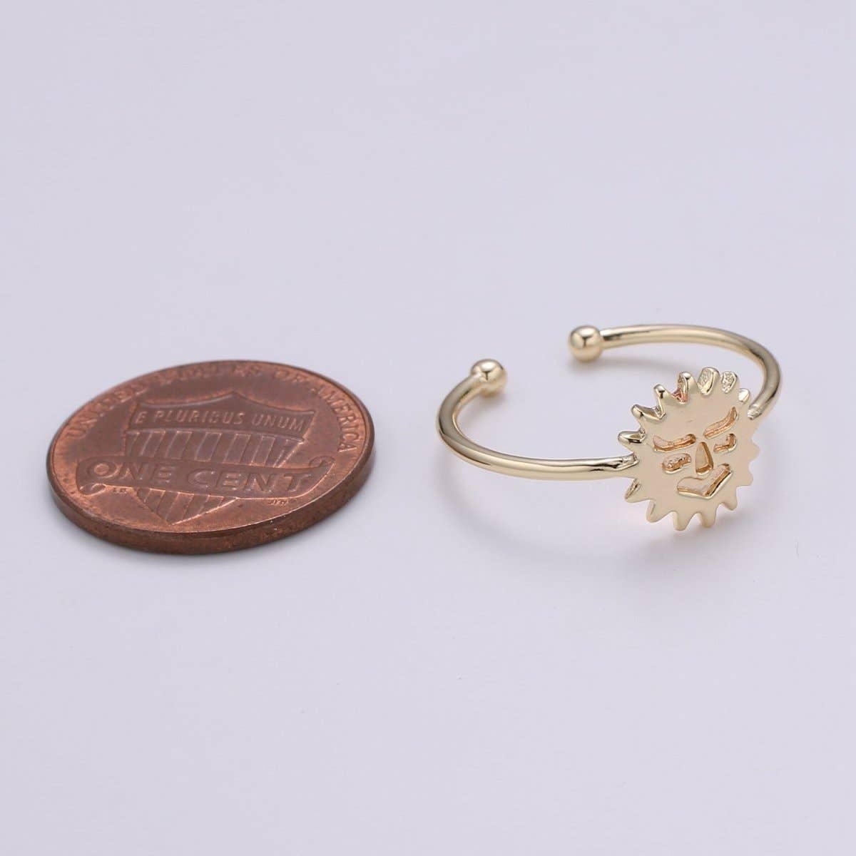 Aim Eternal – Engroshandel Båndring – Sol 18k Guldring, Helios Justerbar Guld Curb Ring, Enkel Ring, Titan Ring R-2633