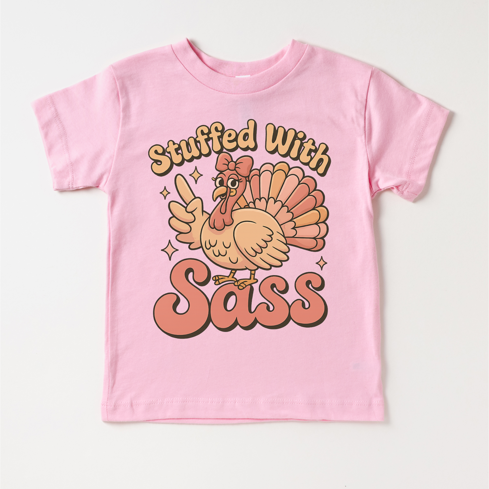 Madi Moosh - Wholesale Screen Printed T-Shirt - Kids - Stuffed With Sass Thanksgiving T-Shirt - Turkey Tee5