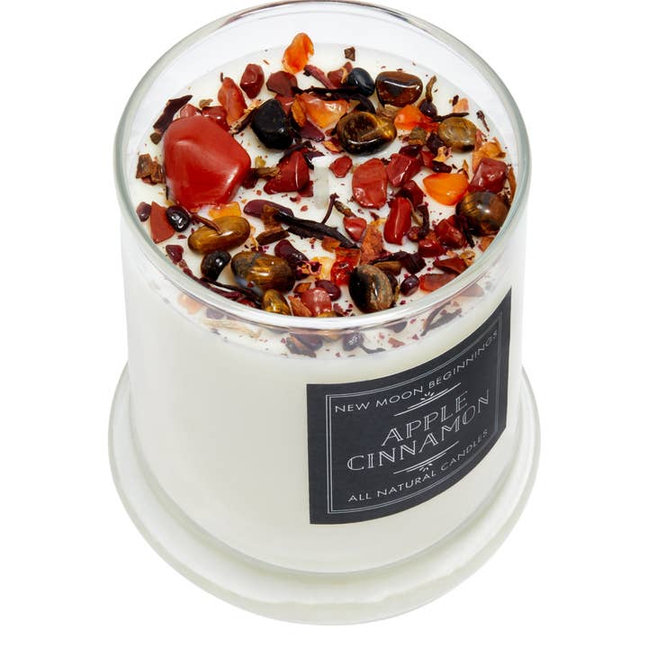 New Moon Beginnings - Wholesale Jar/Filled Candle - Apple Cinnamon Candles - Fall & Winter Candle