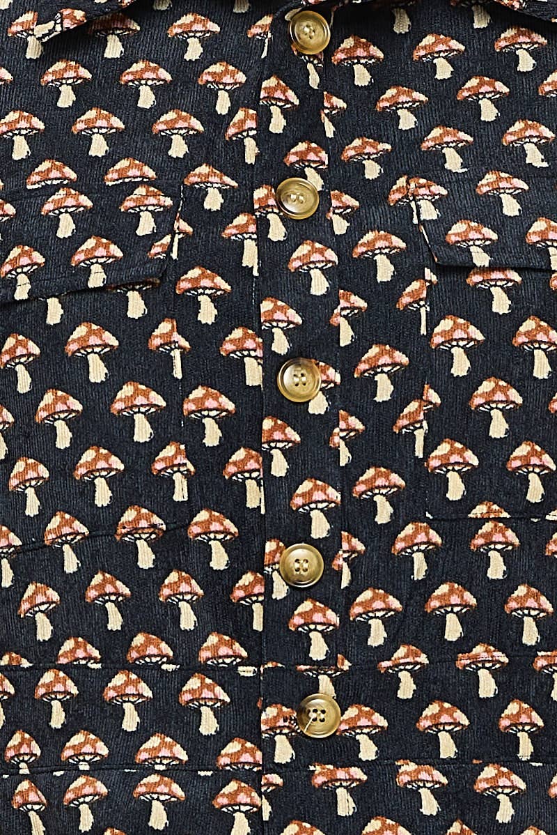 SM WARDROBE - Wholesale Jumpsuit - Women's - MUSHROOM PRINT CORDUROY  JUMPSUIT OVERALL4