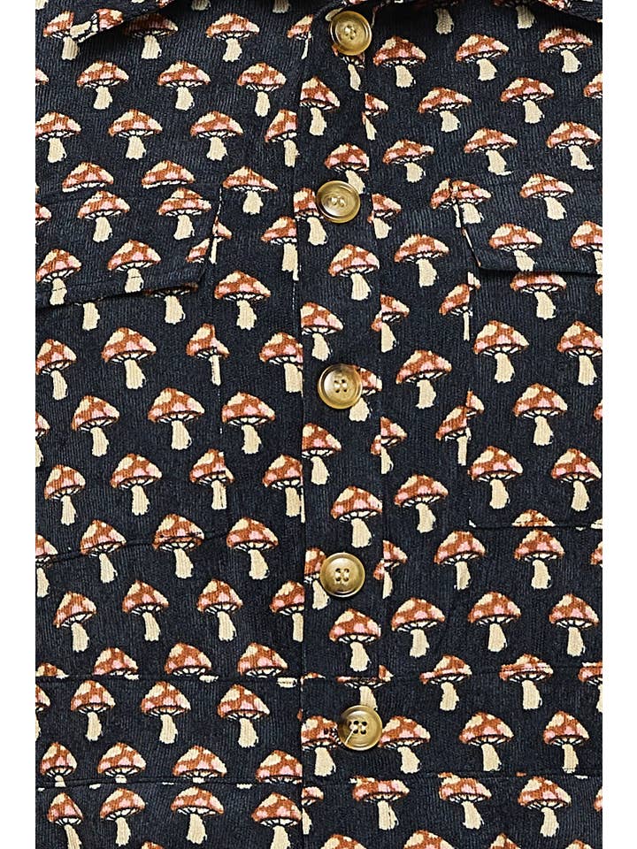 SM WARDROBE - Wholesale Jumpsuit - Women's - MUSHROOM PRINT CORDUROY JUMPSUIT OVERALL4