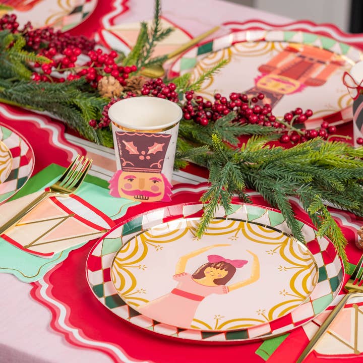 Gatherings by Curated Paperie - Wholesale Dinner plate - HOL25-DNP6-Multicolor Holiday Diamond Dinner Plates5