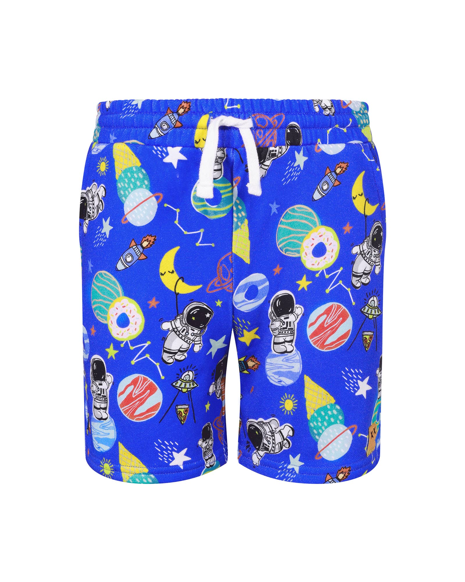 Rocket Blue ROCK MY GALAXY FRENCH TERRY SHORTS for wholesale on Faire