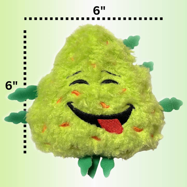 PAW:20 - Wholesale Pet Plush Toy - Dog - My Name is Bud the Weed Nug | Funny Plush Parody Dog Toy