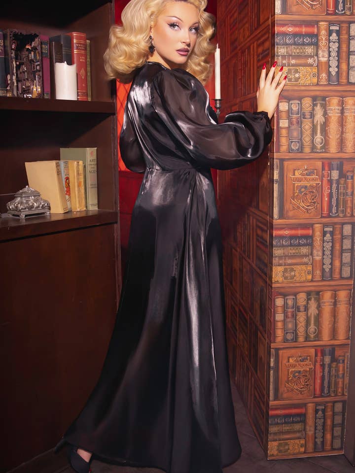 Weasel Wear - Wholesale Dress - Women's - The Matriarch Dress + Overcoat - Gothic Bengaline Dress & Sheer Organza Coat Set (Royal Heart Edition)2