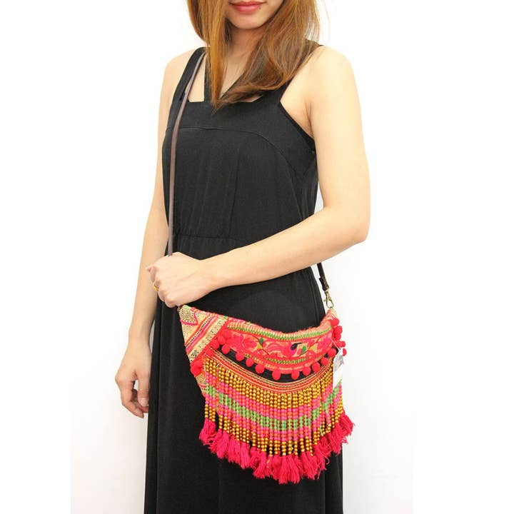 Lumily - Wholesale Crossbody Bag - Women's - Beaded Fringe Cross-Body Purse | Limited Edition - Thailand