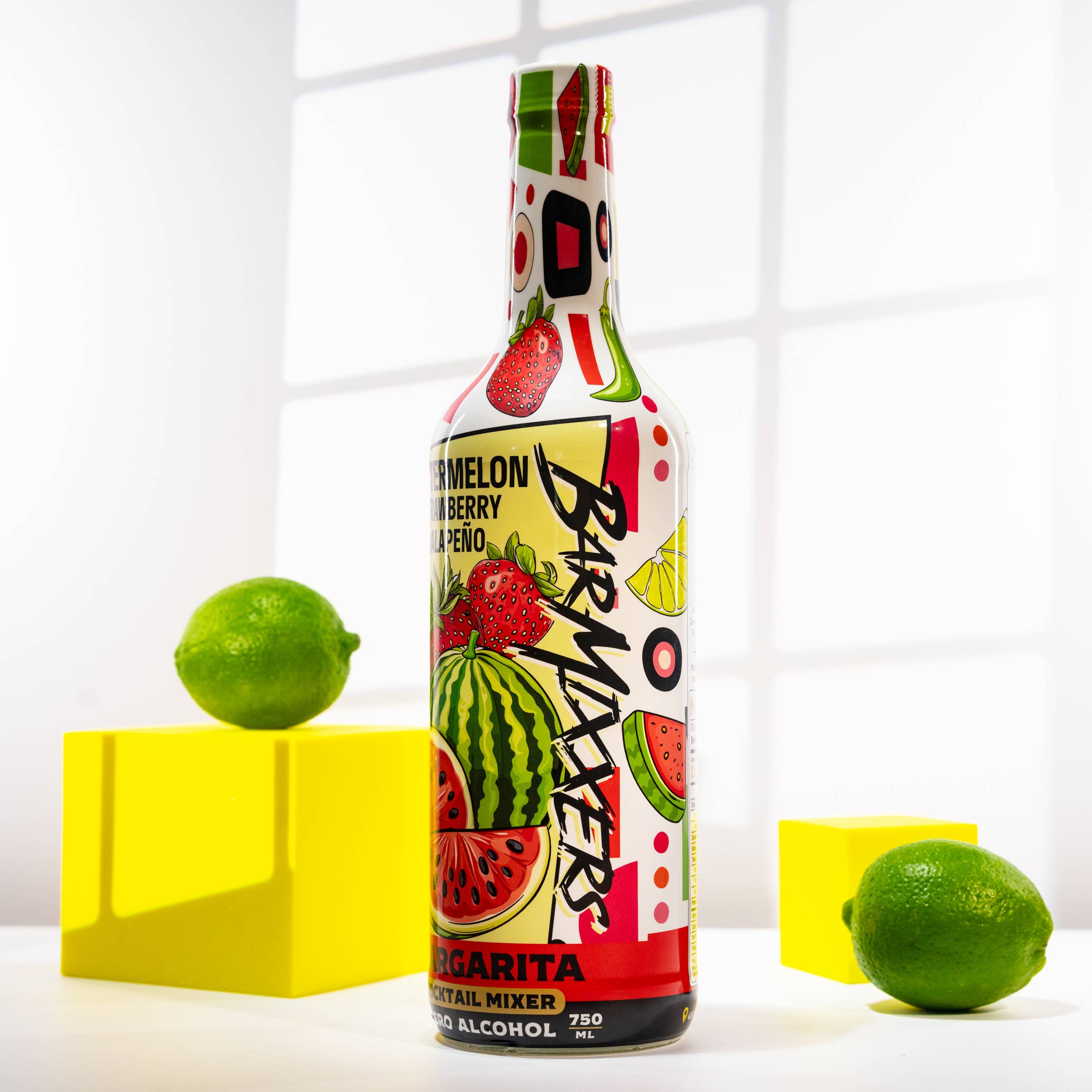 Bar Mixxers - Wholesale Cocktail Mix/Syrup - Cocktail Mixer Watermelon Strawberry Jalapeño Margarita 1