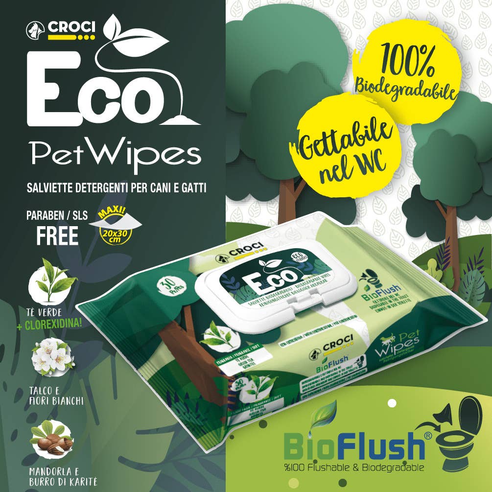 Croci - Wholesale Pet Cleaning Supplies - Wet wipes for dogs and cats - Eco PetWipes - Crosses3