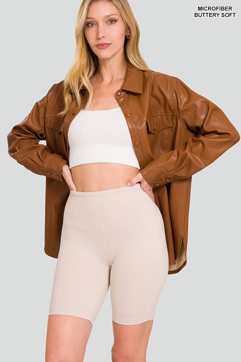 42POPS - Wholesale Athletic Shorts - Women's - ",,..._ Microfiber Wide Waistband Biker Shorts4