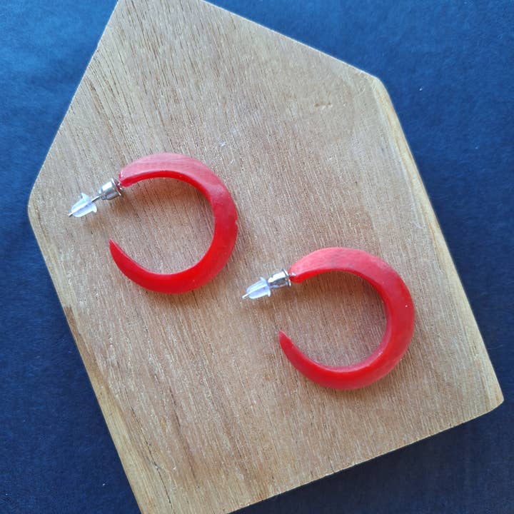 Greenwood Designs - Wholesale Hoop earrings - Point Resin Hoops