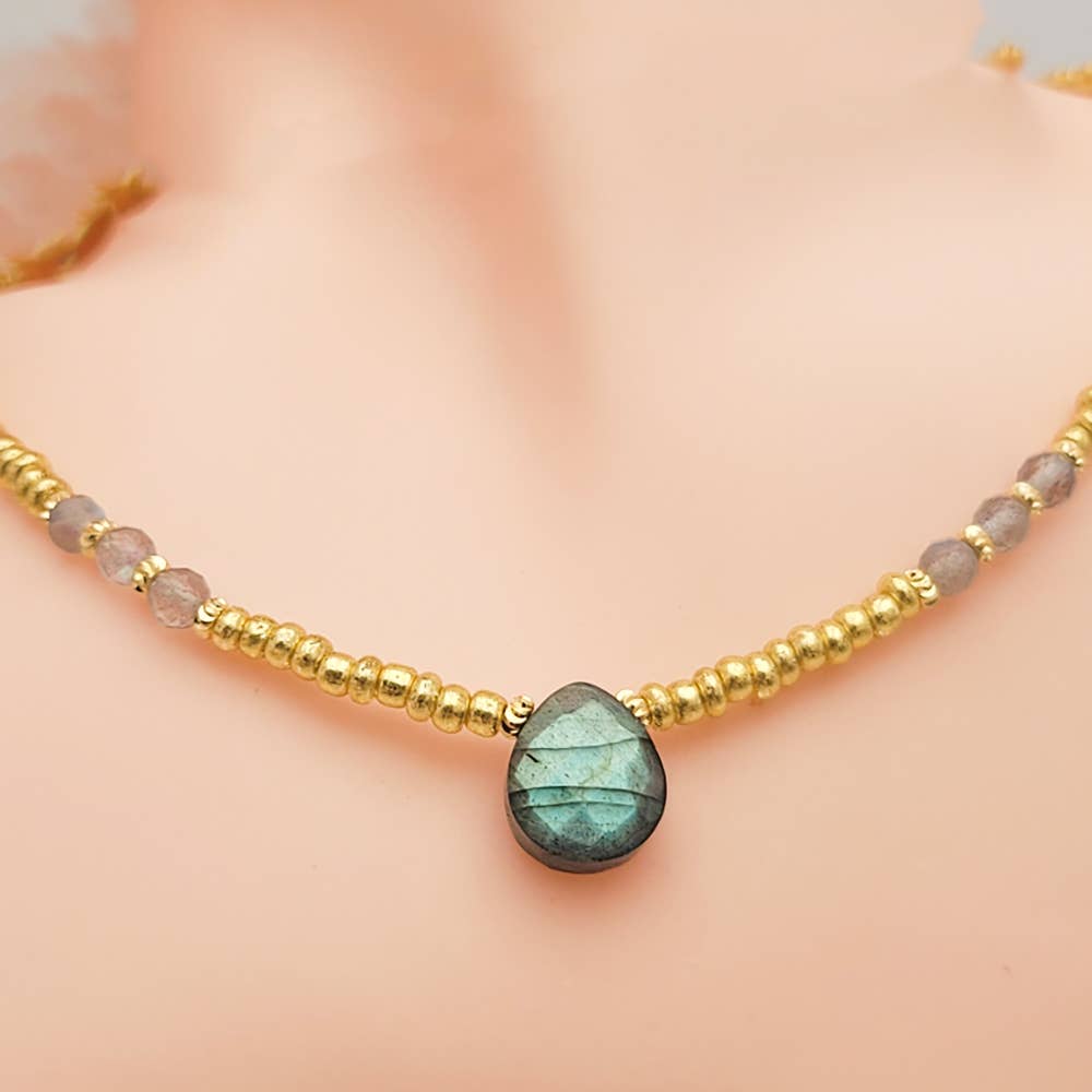 Moira Bijoux Creation – wholesale Hänge-/berlockhalsband – Malara Labradorit Halsband3