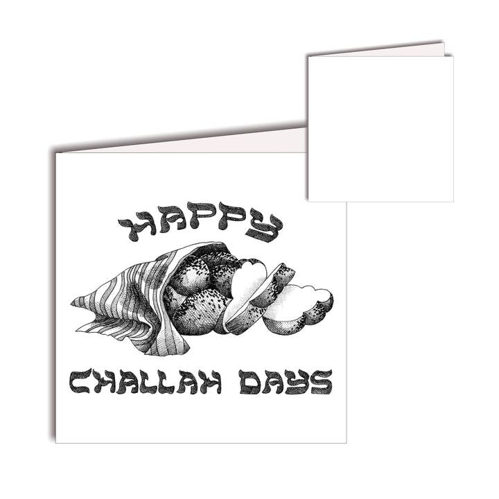 Happy Challah Days vakantiekaart - blanco binnenkant voor wholesale door All4Pun