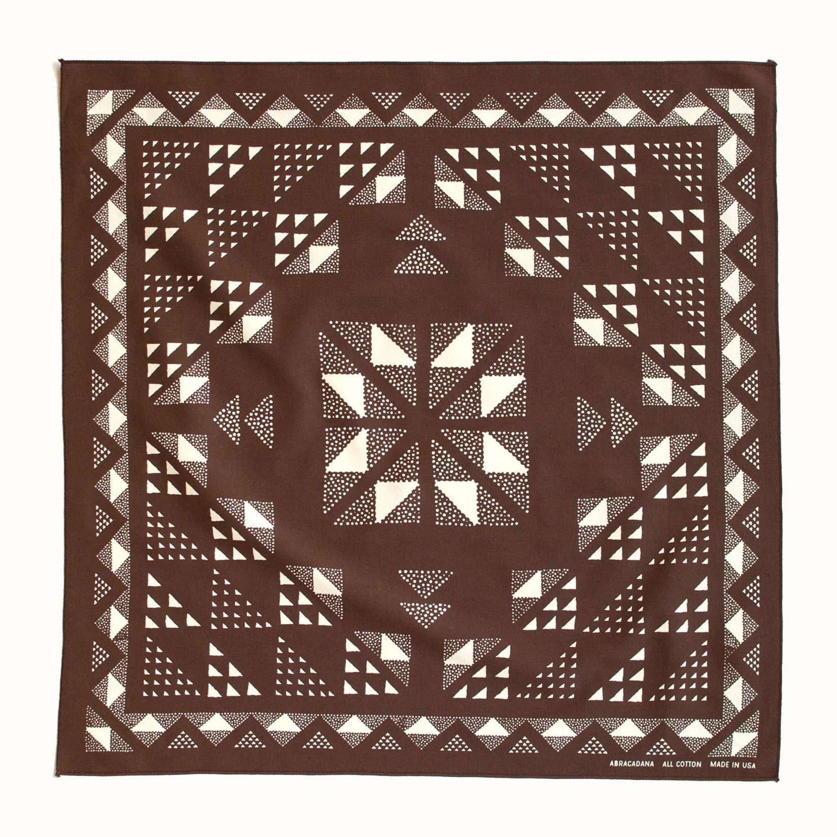 Abracadana – wholesale Bandana – Unisex – Brown Quilt Bandana1
