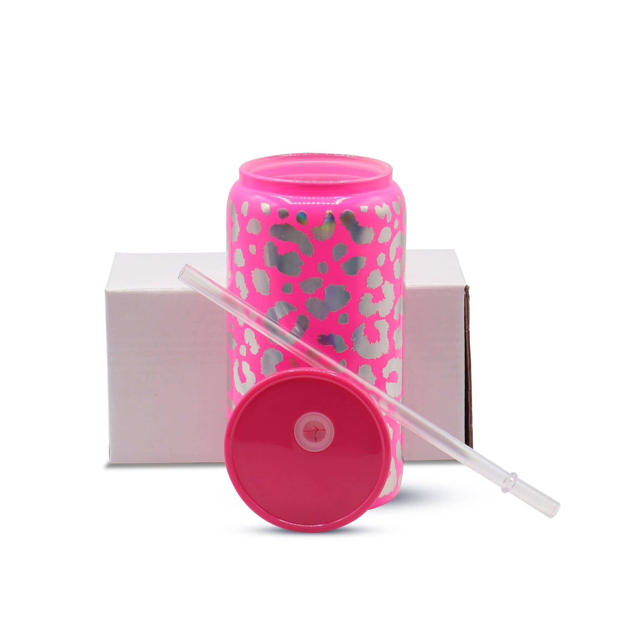 Kupresso - Wholesale Drinking Glass/Cup - (6 Pack) 16oz Cheetah print Glass Cup1