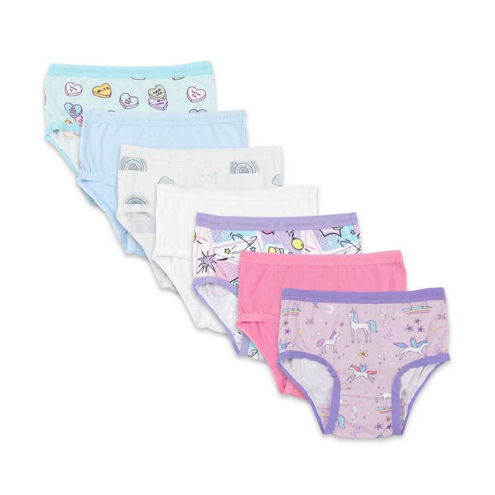 Enchanted Girl's Bamboo Underwear 7-Pack for wholesale by Bellabu Bear