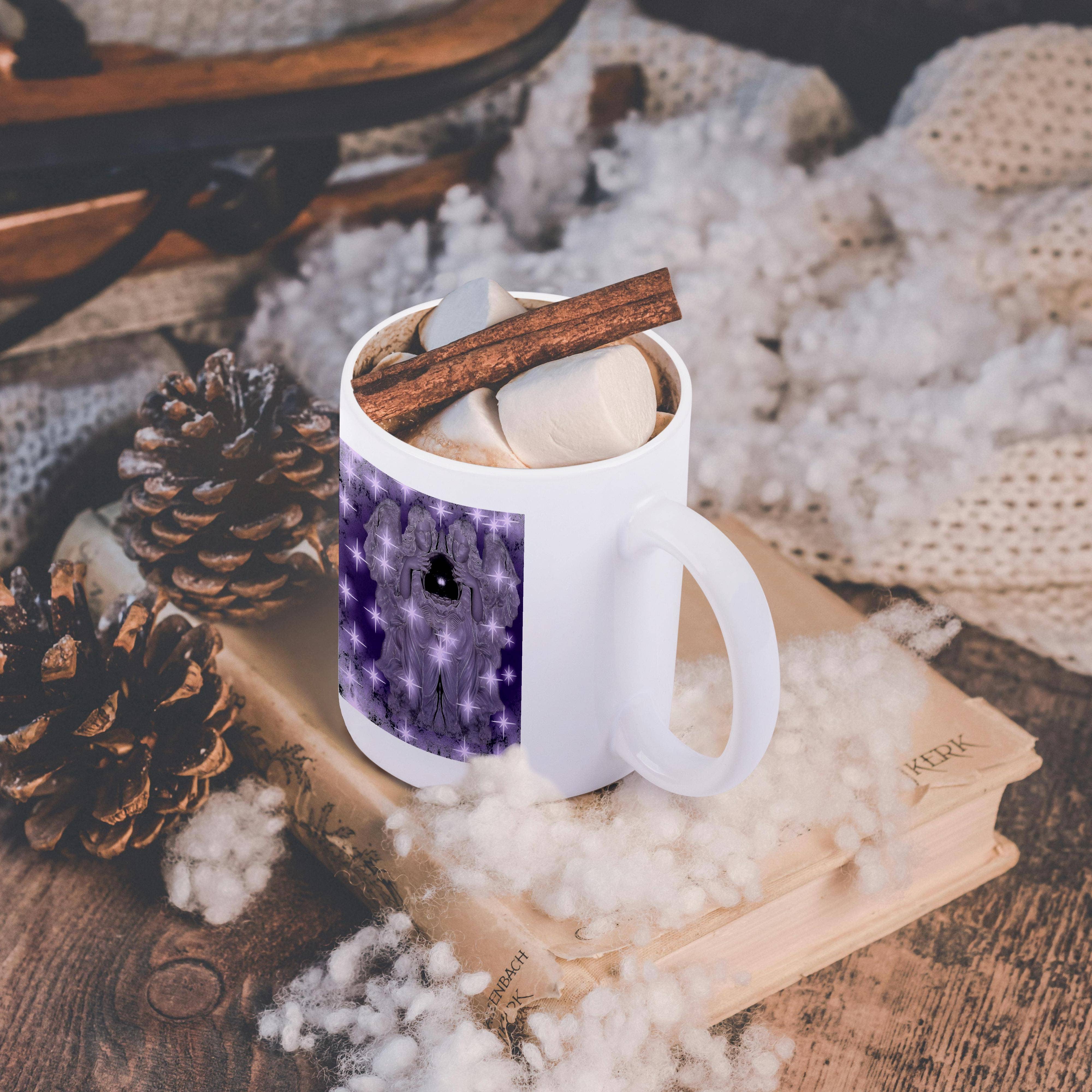3dRose - Wholesale Coffee mug - 3dRose, Lavender Angels with Twinkle Stars, Mug11