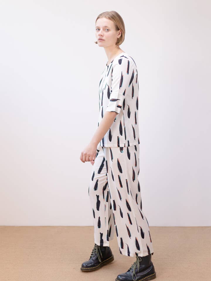 PAN Producto Básico - Wholesale Coat - Women's - Printed raw trousers10