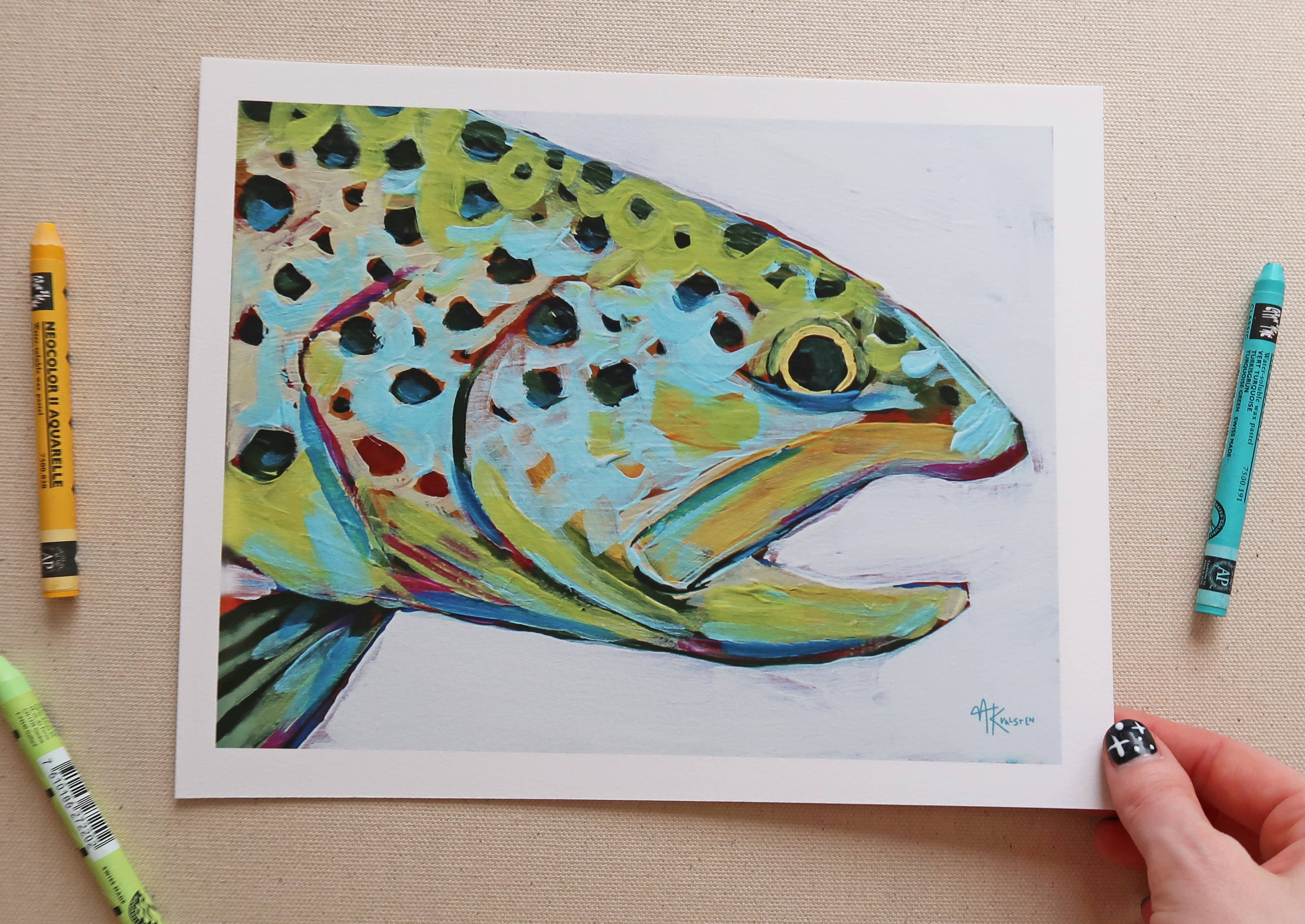 Mckenzie Kvalsten - Wholesale Art Print - Fine Art Print Trout Variety Pack of Three3