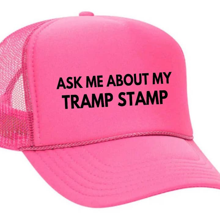 Inappropriate Trucker Hats – Engroshandel Trucker hat - Dame – Spørg mig om min Tramp Stamp Trucker Hat28