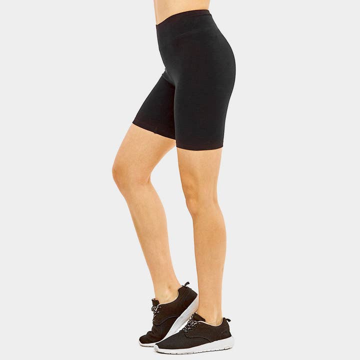 Sensibling Corp. - Wholesale Athletic Shorts - Women's - Ladies High Waisted 15 Inch Outseam Shorts Leggings