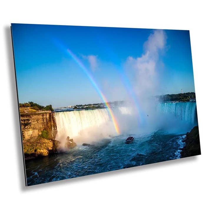 Niagara Falls Rainbow Art – Double Rainbow Photo Canvas | Ontario Waterfall Print for wholesale by Images By Cheri
