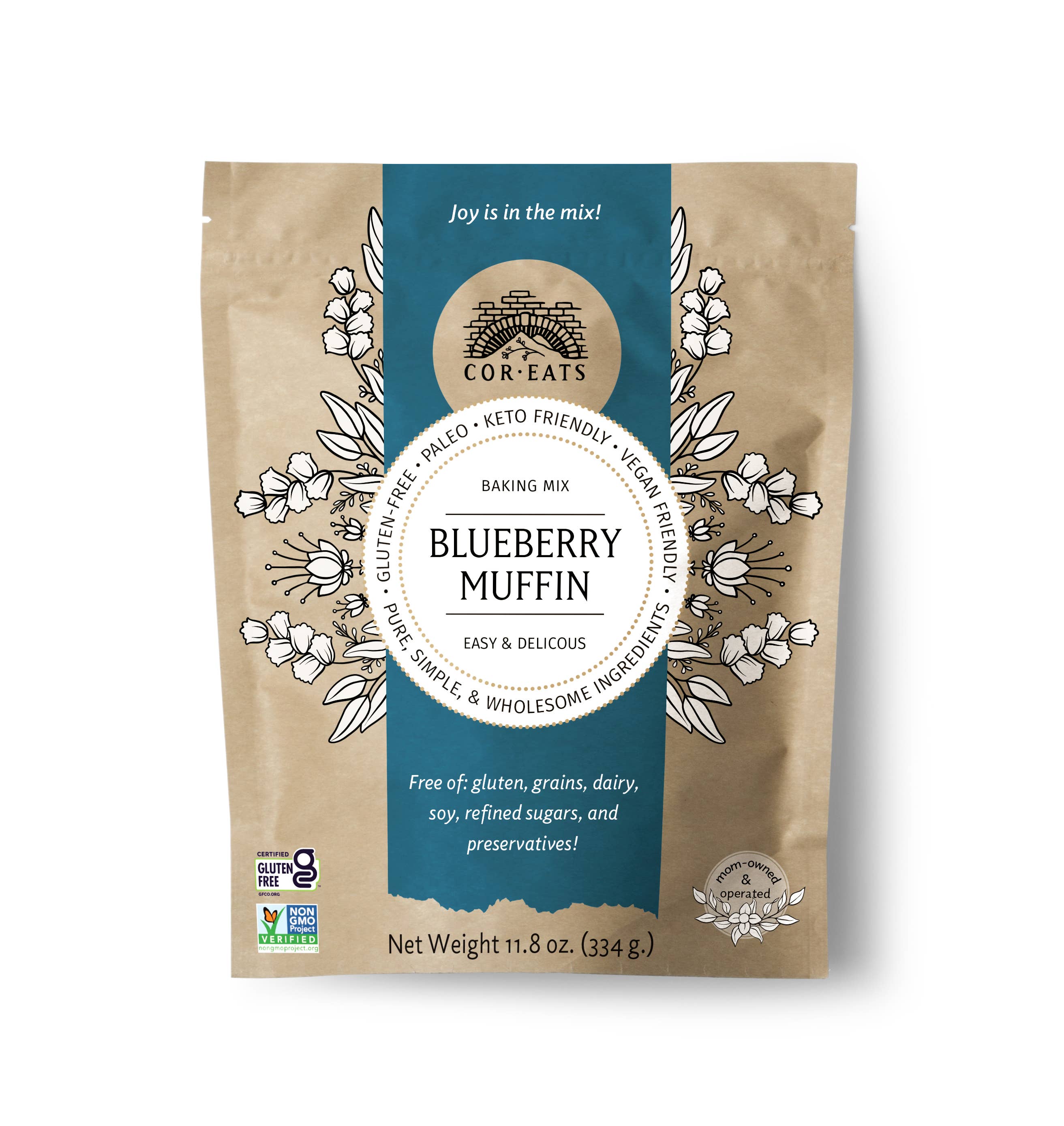 CorEats Mixes, Inc. – Preparado de muffin por atacado – Mistura para Muffin de Mirtilo
